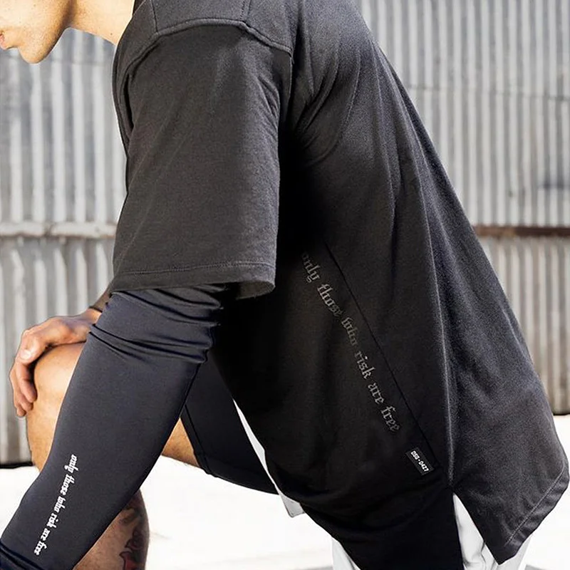 T-Shirt sportiva a maniche corte ad asciugatura rapida da palestra estiva da uomo maglie Fitness Shirt Trainer Running T-Shirt abbigliamento sportivo traspirante - immagine 5