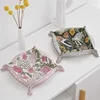 PU Leather Key Plate Desktop Storage Tray Home Decoration Dice Tray key Wallet Coins PU leather folding Storage Box Wholesale 1