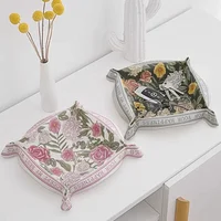 PU Leather Key Plate Desktop Storage Tray Home Decoration Dice Tray key Wallet Coins PU leather folding Storage Box Wholesale 1