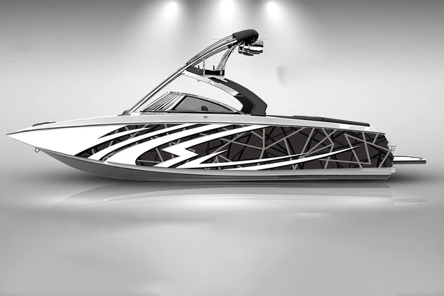 triangle vector Boat sticker fashion custom fish boat sticker vinyl  waterproof boat wrap Graphic boat wrap decal - AliExpress