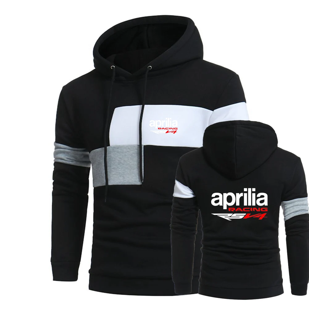 

2023 Aprilia Racing RSV4 Men's New Long Sleeves Fashionable Casual Hoodies Splicing Color Hoodies Sweatshirt Warmer Pullover Top