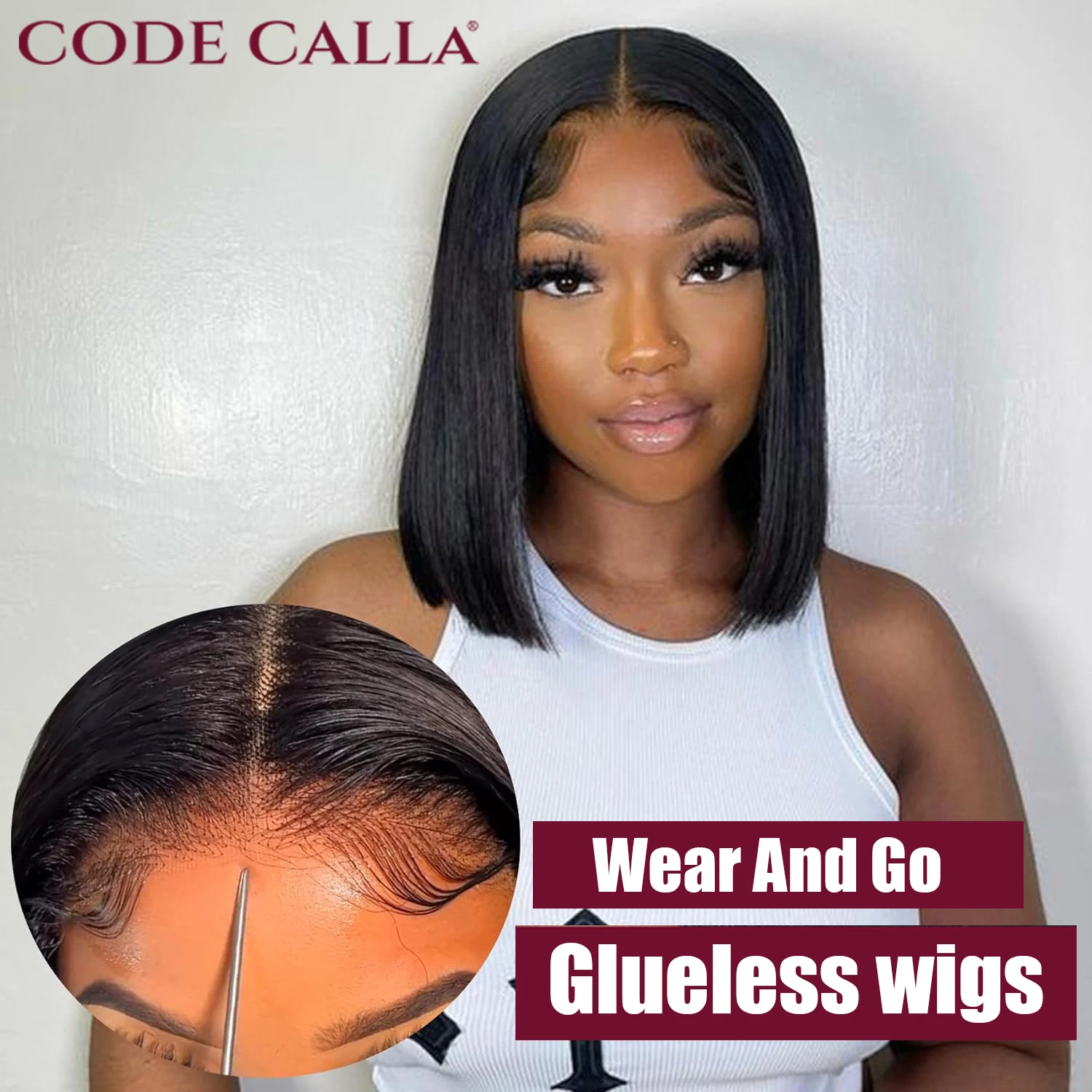 

Парик Wear And Go Bob, парик без клея, парик из натуральных волос, готовый к ношению, парик из прямых коротких волос, парик из человеческих волос с предварительно вырезанными кружевами, парик 4x4