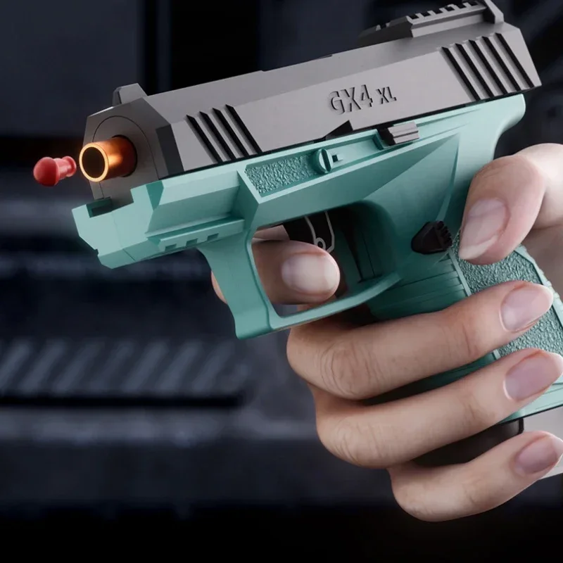 Mini Gx4 Pocket Toy Gun Continuous Shell Throwing Macara Education Gun Model Soft Bullet Launcher BlowBack Airsoft Small Pistol 3
