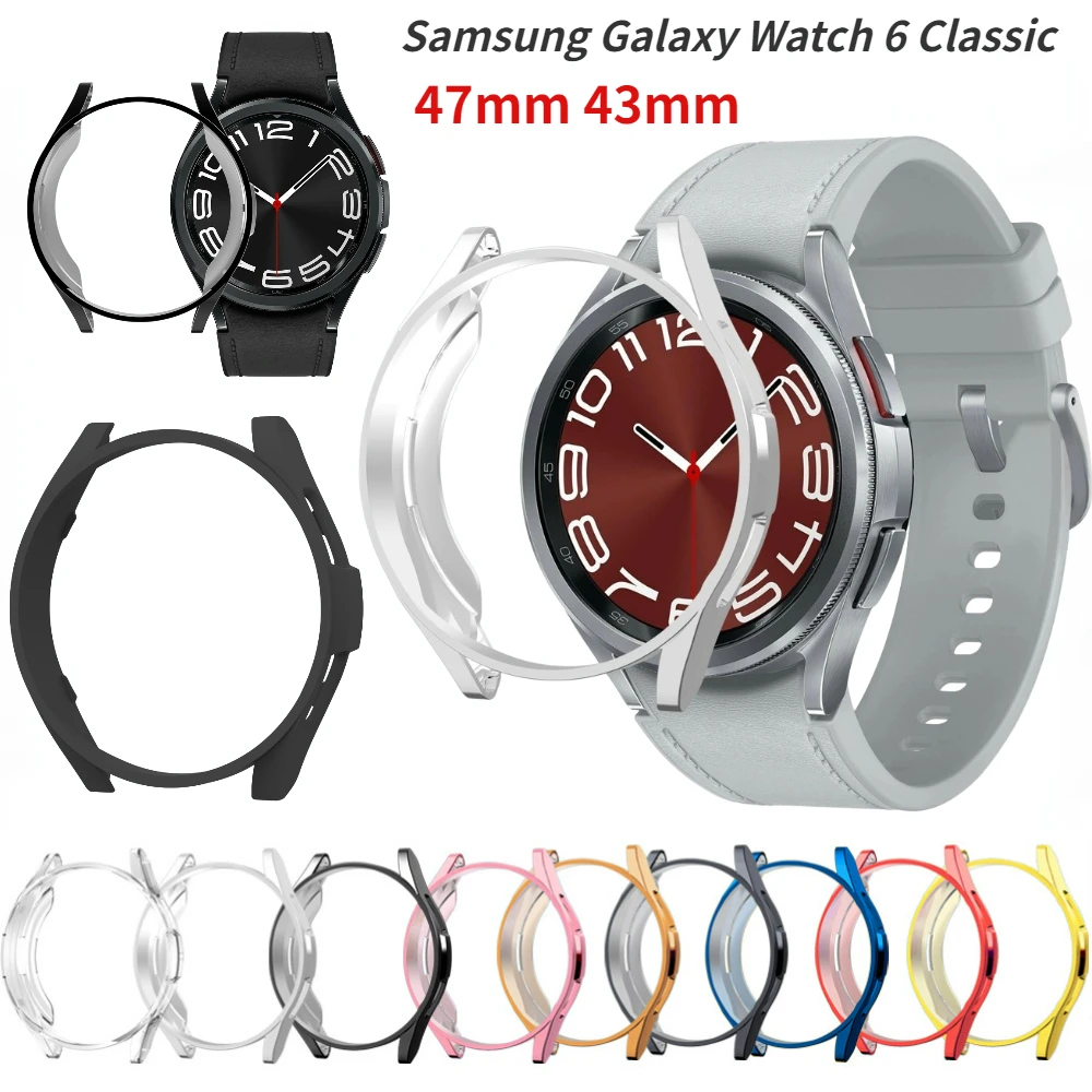 Custodia Protettiva In Tpu Per Samsung Galaxy Watch 6 Classic 47Mm 43Mm Cover Protettiva Per Schermo Cavo Per Galaxy Watch 6 Classic Shell