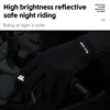 WEST BIKING Spring Autumn Full Finger Cycling Gloves Touch Screen Road Bike Breathable Gloves Men Black Anti-Slip Driving Gloves 6