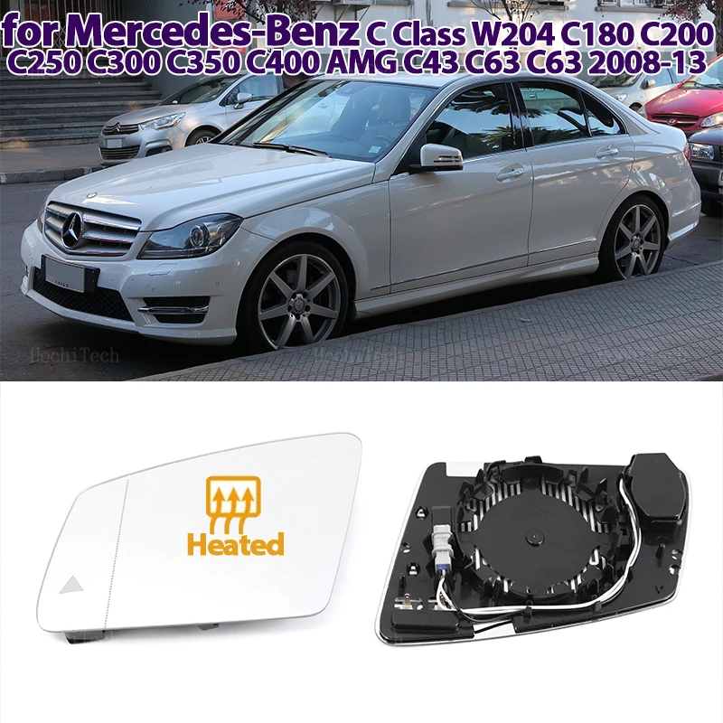 

Left & Right Side Mirror Glass Rearview Exterior Wide Angle for Mercedes-Benz C Class W204 C180 C200 C250 C300 C350 C400 08-13