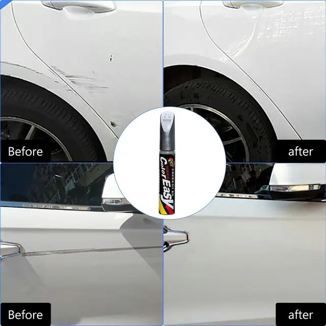 4 pezzi penna professionale per riparazione graffi auto penna per vernice per ritocco automatico per styling auto rimozione riempimento graffi cura della vernice per auto nero bianco 5