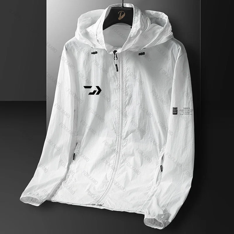 Summer Hooded Jacket Men Women Sun Protection Clothing Fishing Hunting Clothes Quick Dry Skin Windbreaker