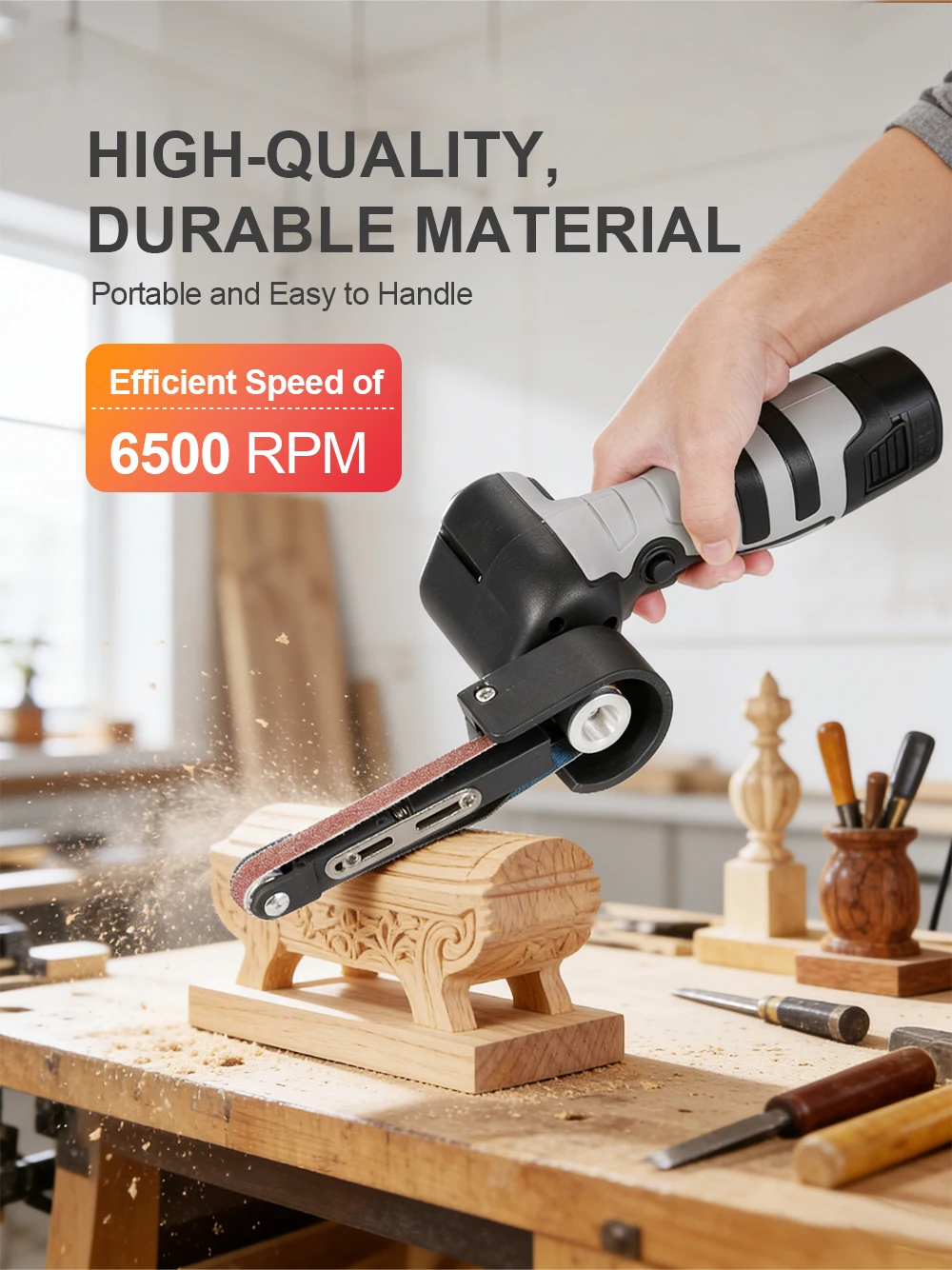 Cordless Belt Sander Mini Polishing Cutting Machine Electric Angle Grinder for M