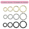5PCS Metal Bamboo Buckle Spring O Ring Round Push Trigger Key DIY Connector Openable Keyring Carabiner Purses Handbags Snap 4