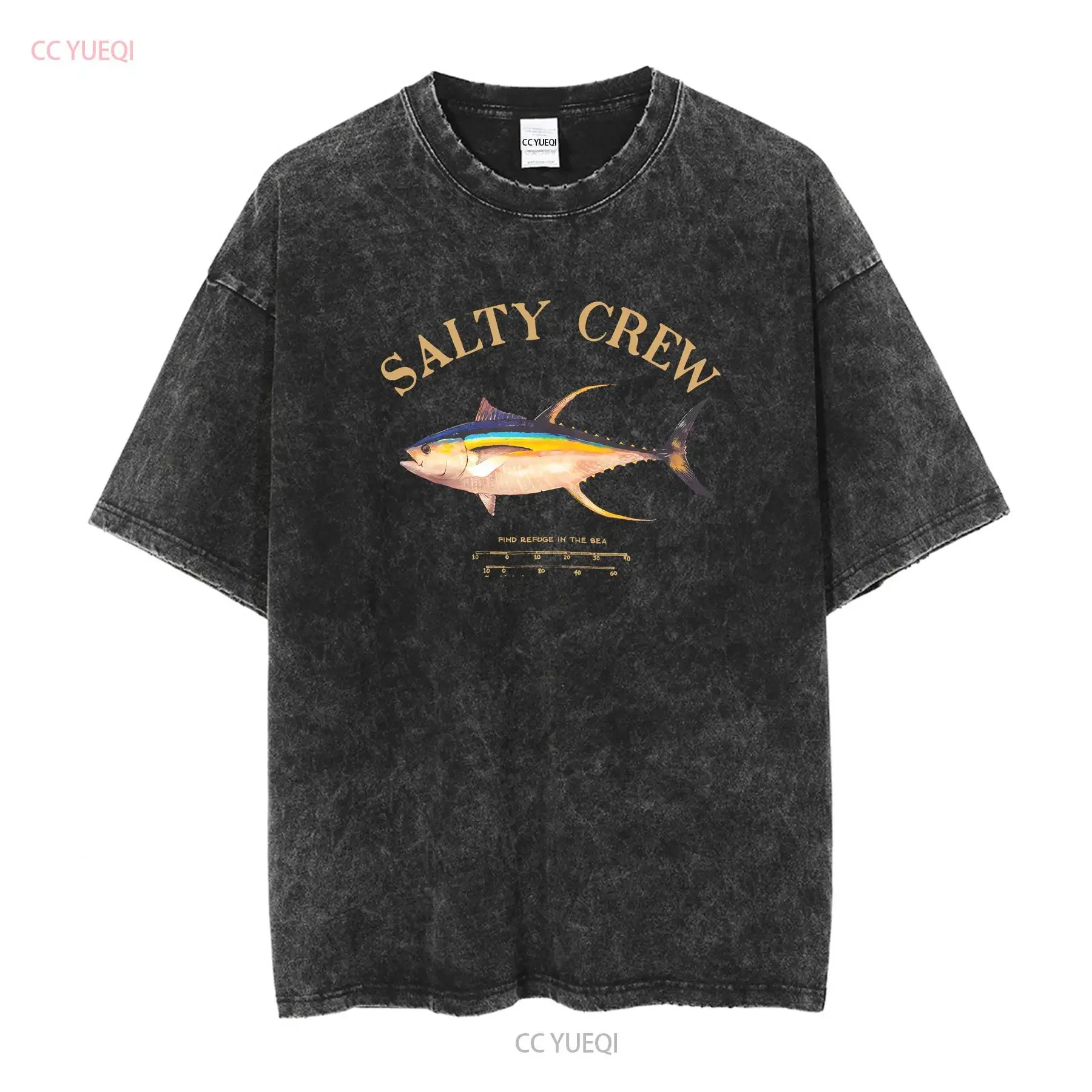 Camiseta Salty Crew Red Fish Para Hombre | Manga Corta, Algodón Suave, Estampado Delantero Y Trasero