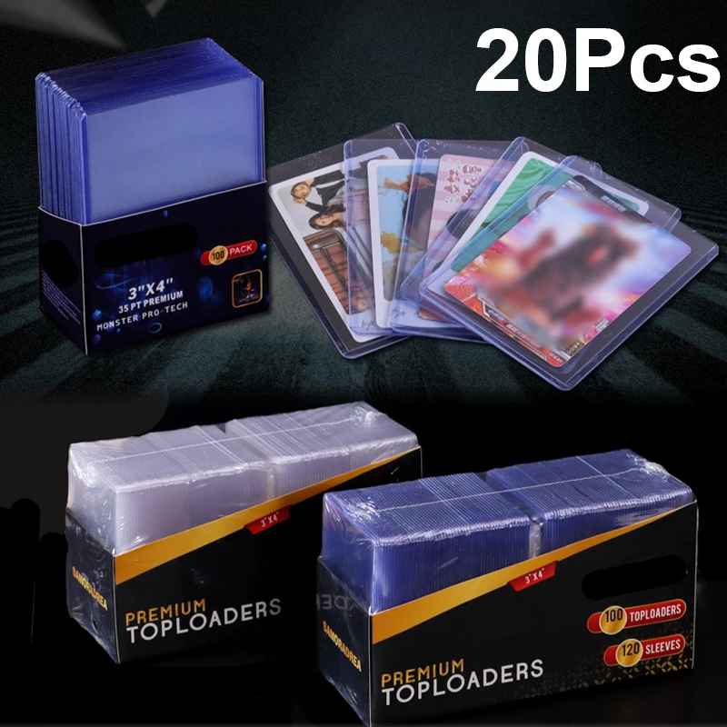 35PT Top Loader 3X4" Game Cards Sleeves Card Outer Protector Gaming
