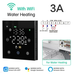 WiFi - Enabled Smart Thermostat for Floor Heating and Gas Boilers with Voice Control (Water Heating)