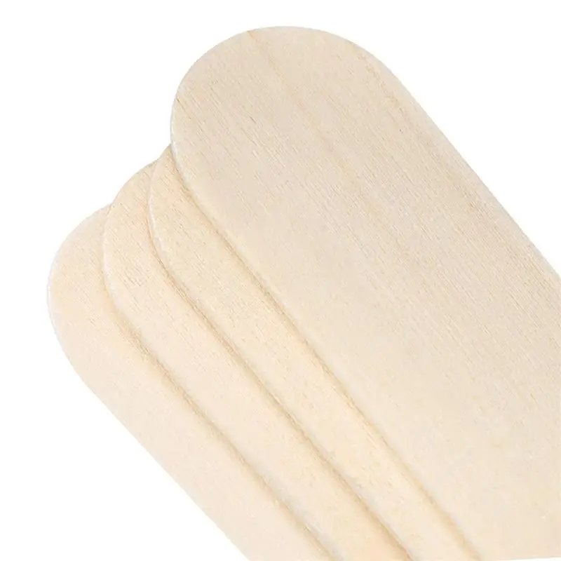 50pcs Waxing Hair Removal Wooden Sticks Wax Hair Removal Applicator Sticks Wax Spatula Tongue Depressor Spatula Sticks 15x1.8cm 4