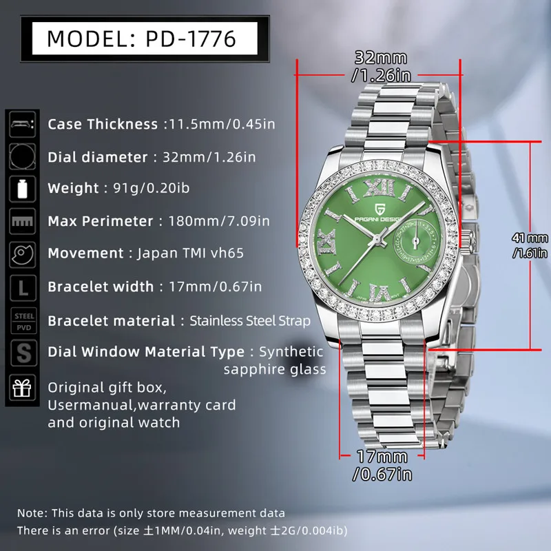 PAGANI DESIGN 2023 Women's Watches Luxury Fashion Casual Sport Quartz Date Simple Ladies Watch AR Sapphire Glass Waterproof 100M