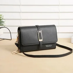 Chic Women's PU Leather Multifunctional Small Square Shoulder Bag (Black)