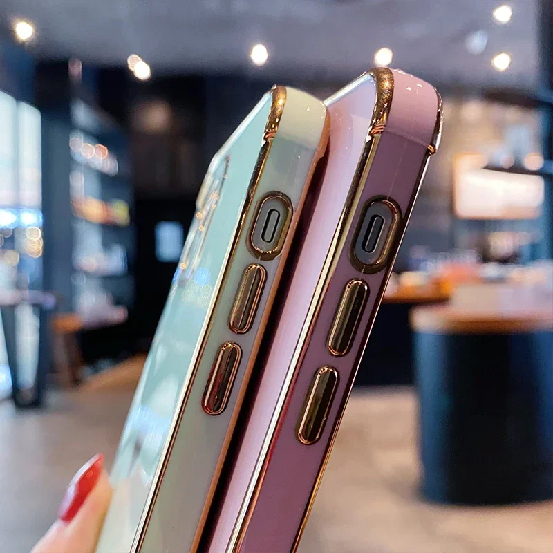 Electroplated Heart Design Shockproof Phone Case