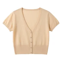 cardigan femme court haut ete légère manteau protection solaire korean style gilet maille tricot femme vêtements fin en jersey femmes de tricoté à manches longues crop top manche longue noir pull été fashion mode rose 4