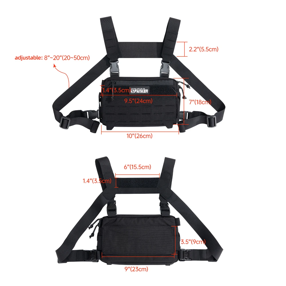 Tactical Vest Chest Rig Pack Pouch Backpack Outdoor Walkie Talkie Pack Holster Chest Bag Hunting Camping Sling Bag 2