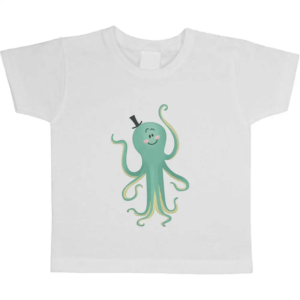 

Детские/Детские футболки Fancy Octopus для мальчиков и девочек, летние высококачественные футболки из 100% хлопка с коротким рукавом