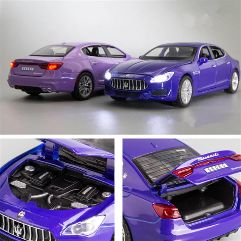 1:32 Maserati Quattroporte Alloy Car Model Diecasts Metal Toy Vehicle Car Model Simulation Sound Light Collection Childrens Gift 4