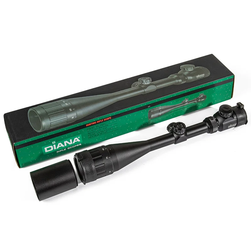 DIANA AOE 4.5-18X50 Riflescope Adjustable Green Red Dot Cross Sight Hunting Scope Light Reticle Optical Tactical Scopes rifle scope