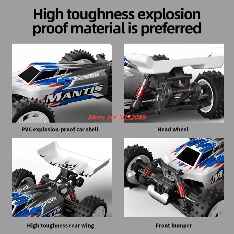 Voiture RC 50KMH 1:16 4WD Buggy Électrique - 2 Batteries