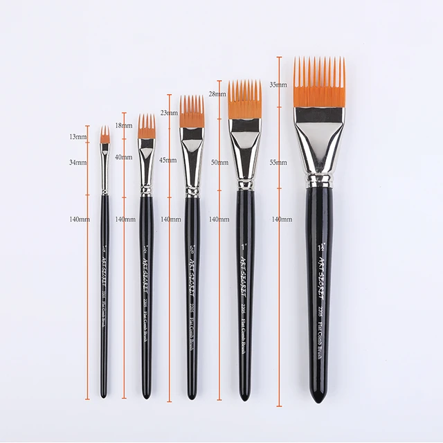 Fan Tip Paintbrush Professional Watercolor Paint Brush for Beginner Acrylic  Gouache Watercolor Painting Mininatures - AliExpress