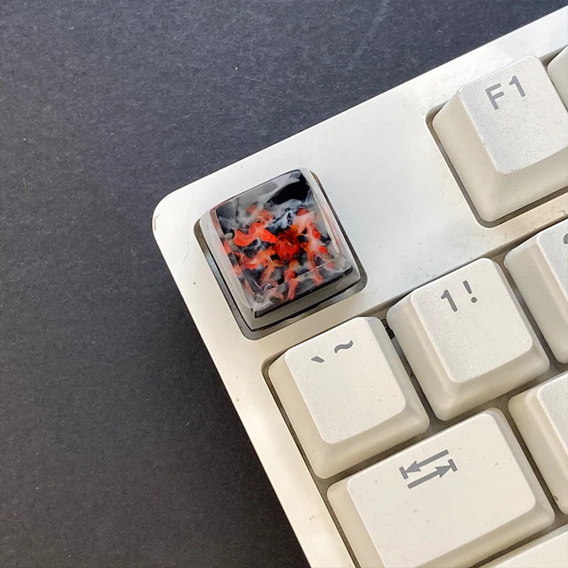 Teclado Mecânico Faça Você Mesmo Personalizado Resina Keycap Artesão Masculino Esc Key Gift List Fuji Mountain Keycap Transparente - Imagem 2