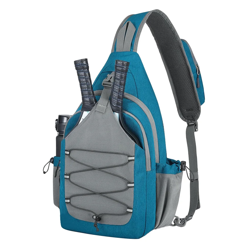 Pickleball Bag Large Capacity Crossbody Sling Bag Pickleball Backpack for Pickleball Tennis Travel for Men and Women 5