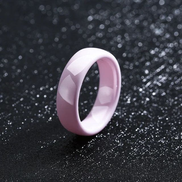 Bague en céramique 6 mm unisexe pour homme et femme, noire, blanche, verte, bleue, violette, simple, alliance de mariage, bague de promesse, bague pour le pouce, assortie, hypoallergénique