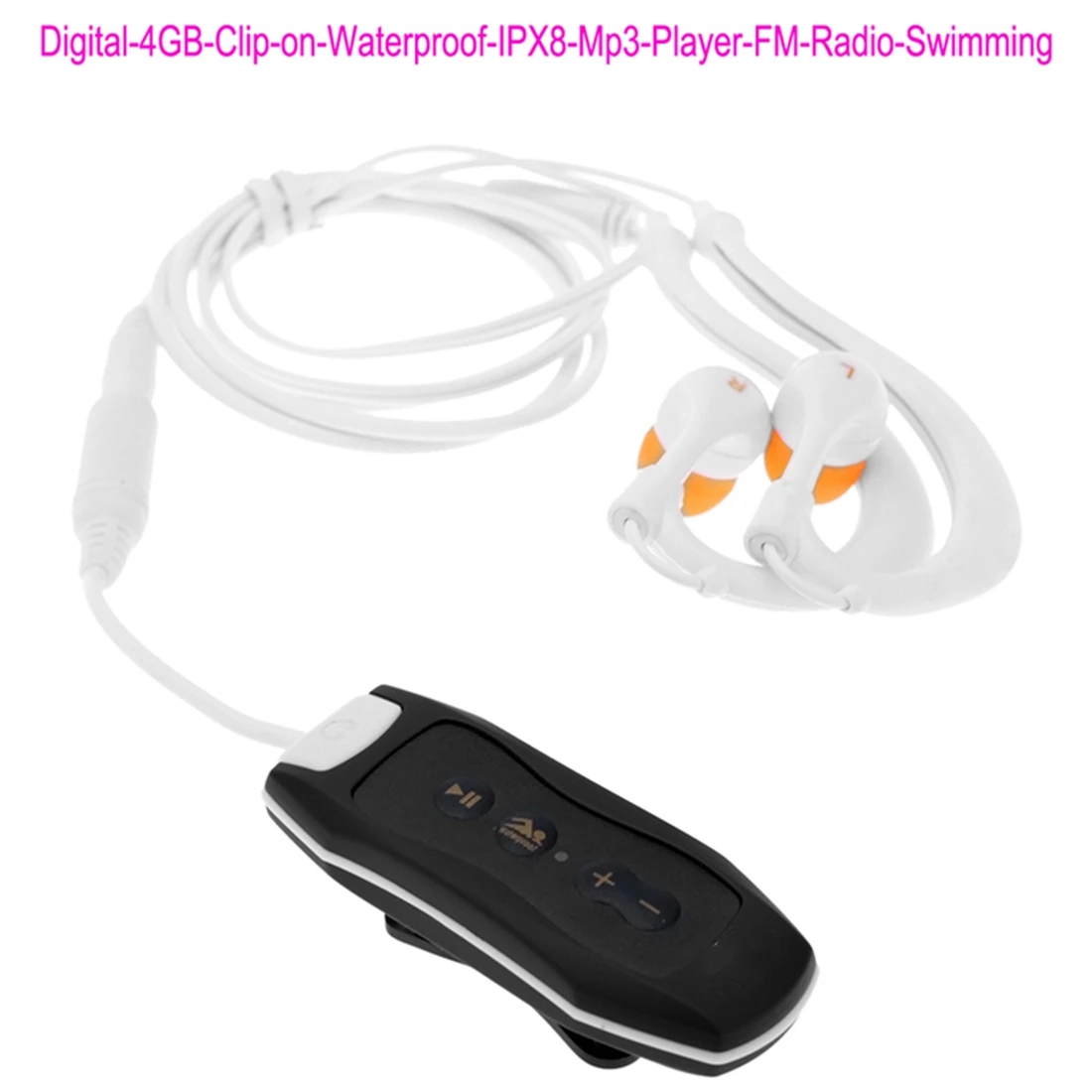 FM 라디오 IPX8 방수 MP3 음악 플레이어, 수영 다이빙 이어폰 헤드셋, 스포츠 스테레오 베이스 수영 MP3,4G 블루