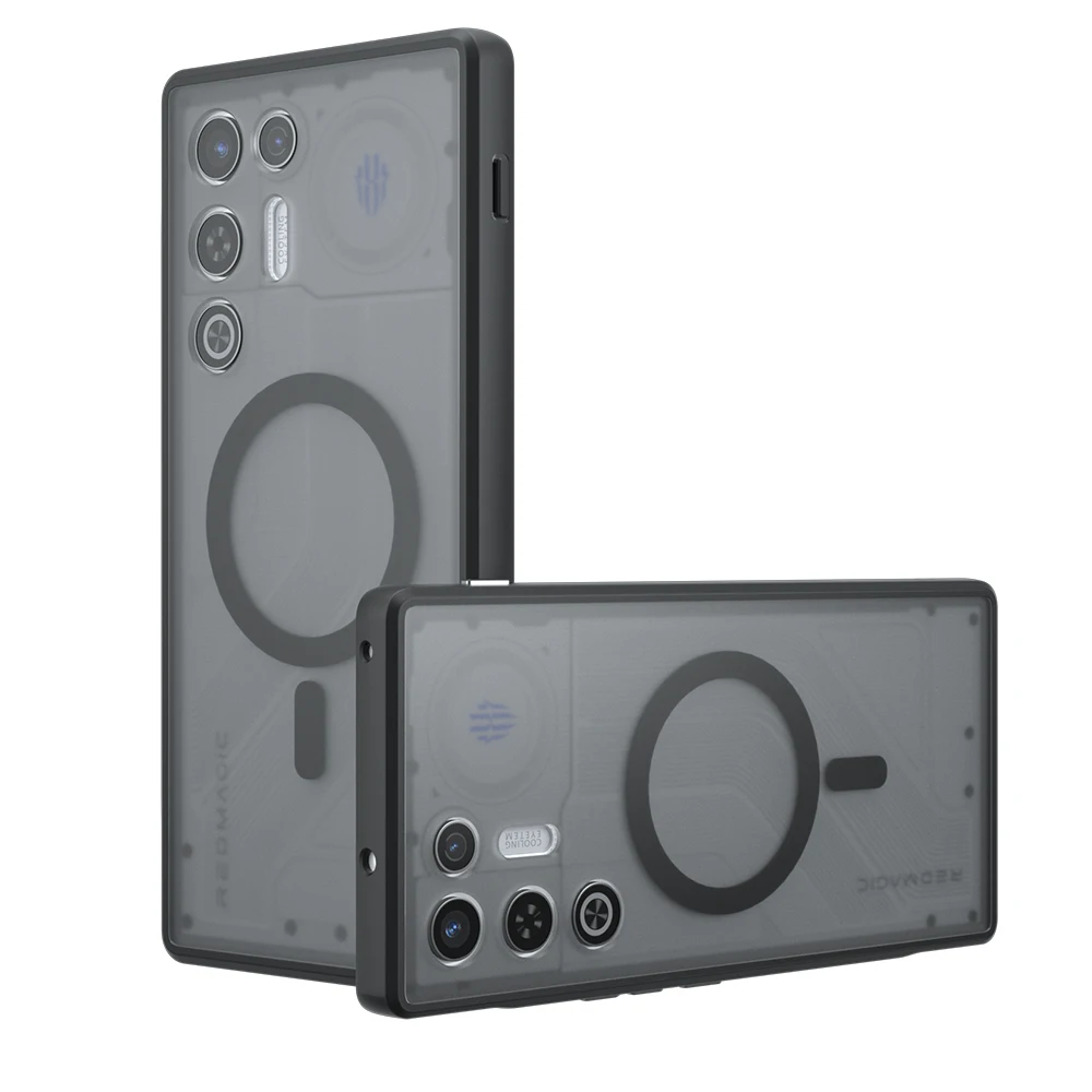 Cilt Hissi Yarı Saydam Mat Buzlu Manyetik Kılıf RedMagic 11 Air 11 Pro için Kablosuz Şarj Yumuşak Tampon Arka Kapak Funda Capa