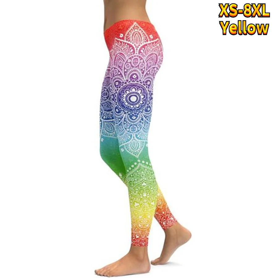 Women's Lotus Print Yoga Pants Seamless Sports Leggings Fitness High Waist  Leggings High Quality Breathable Fitness Xs-8xl - Leggings - AliExpress