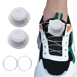 Quick - Lock No - Tie Shoelaces - Effortless Style for Casual and Running Shoes (White)