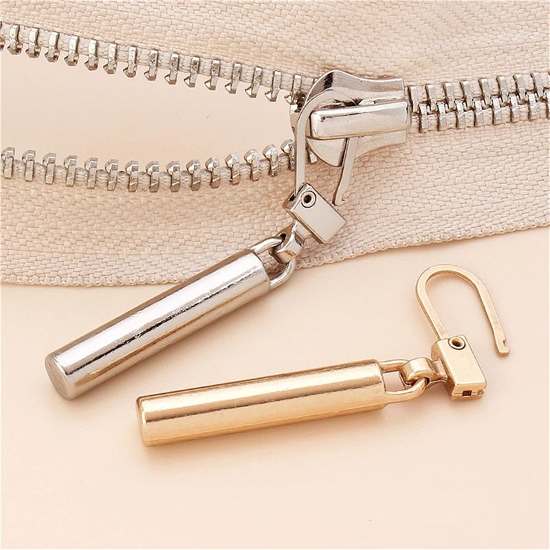 30pcs Detachable Zipper Puller Silver Tone Alloy Zipper Slider