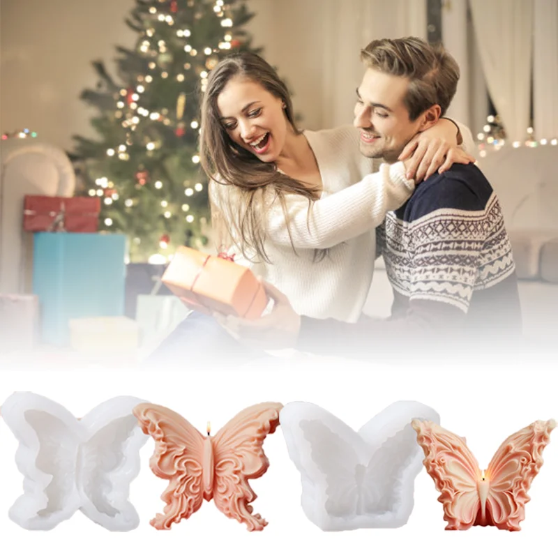 3D Butterfly Candle Molds Resin Molds Butterfly Epoxy Silicone Home Room Decoration