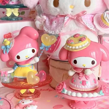 Sanrio My Melody Afternoon Tea Series Figure Kawaii Anime Model Collection Statue Doll Action Figurine Pvc Toys Gift Xmas Gift 2