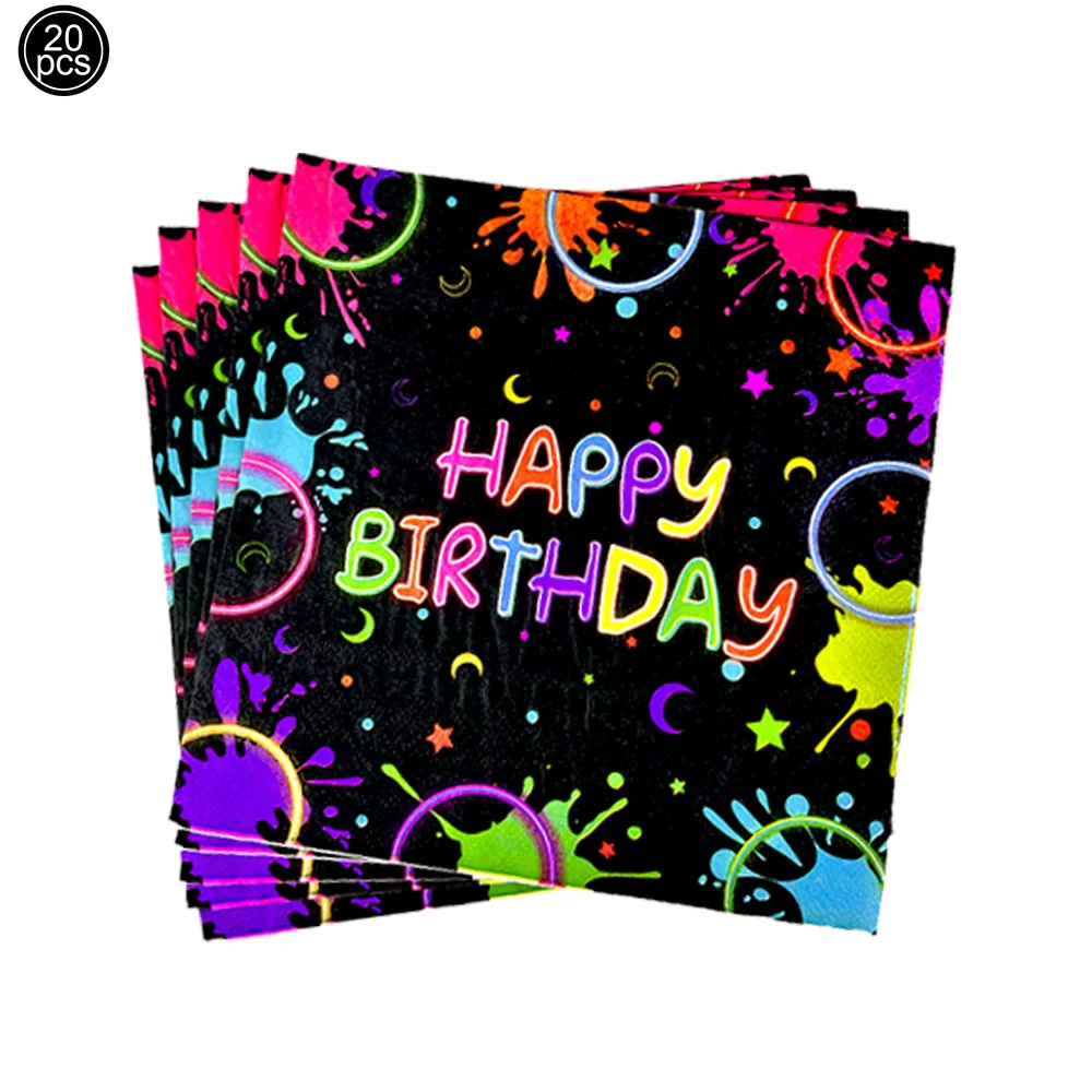 Party Disposable Tableware Neon Glow Table Cloth Party Table Covers