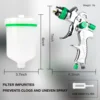 1.4/1.7/2.0/2.5mm HVLP Professional  Spray Gun Nozzle Gravity Airbrush For Car Painting Home Portable Pneumatic Tools 2