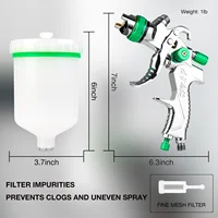 1.4/1.7/2.0/2.5mm HVLP Professional  Spray Gun Nozzle Gravity Airbrush For Car Painting Home Portable Pneumatic Tools 2