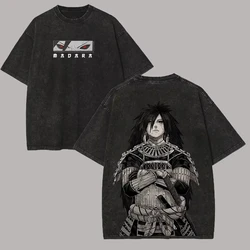 Uchiha Itachi Retro Wash T - Shirt with Sharingan Back Print, 100% Cotton, Comfortable Loose Fit - XXXL (2)