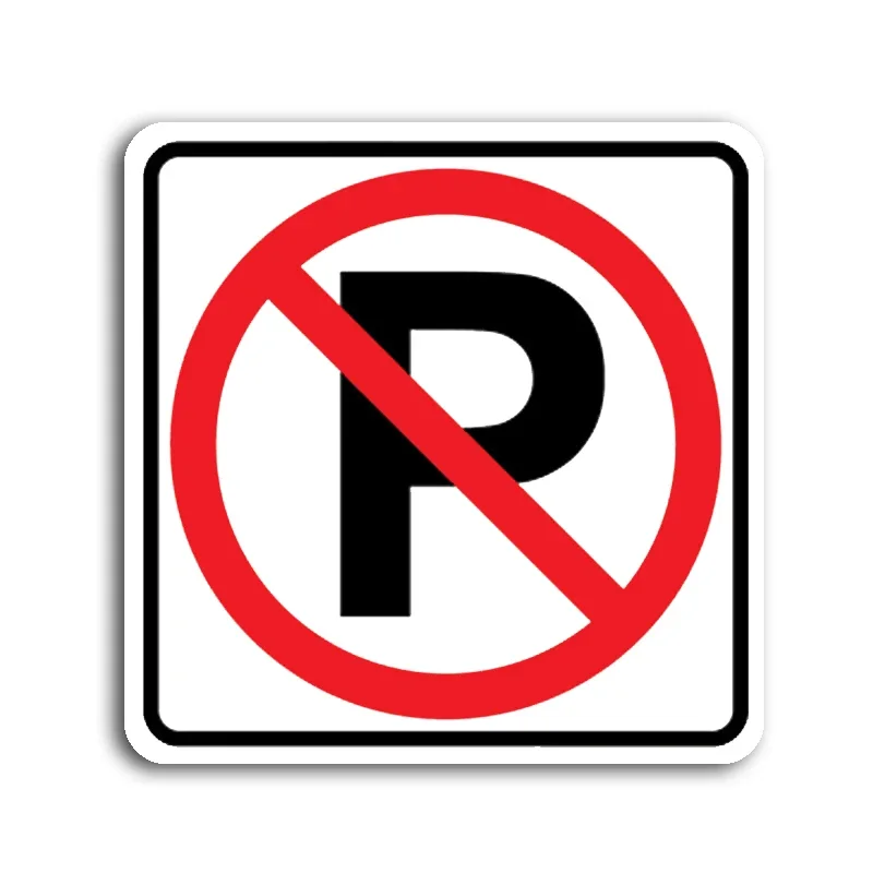 No Parking Warning Violation Towing Sign Sticker Pvc Auto Window Bumper Protezione Solare Impermeabile Creatività Decalcomanie Decor