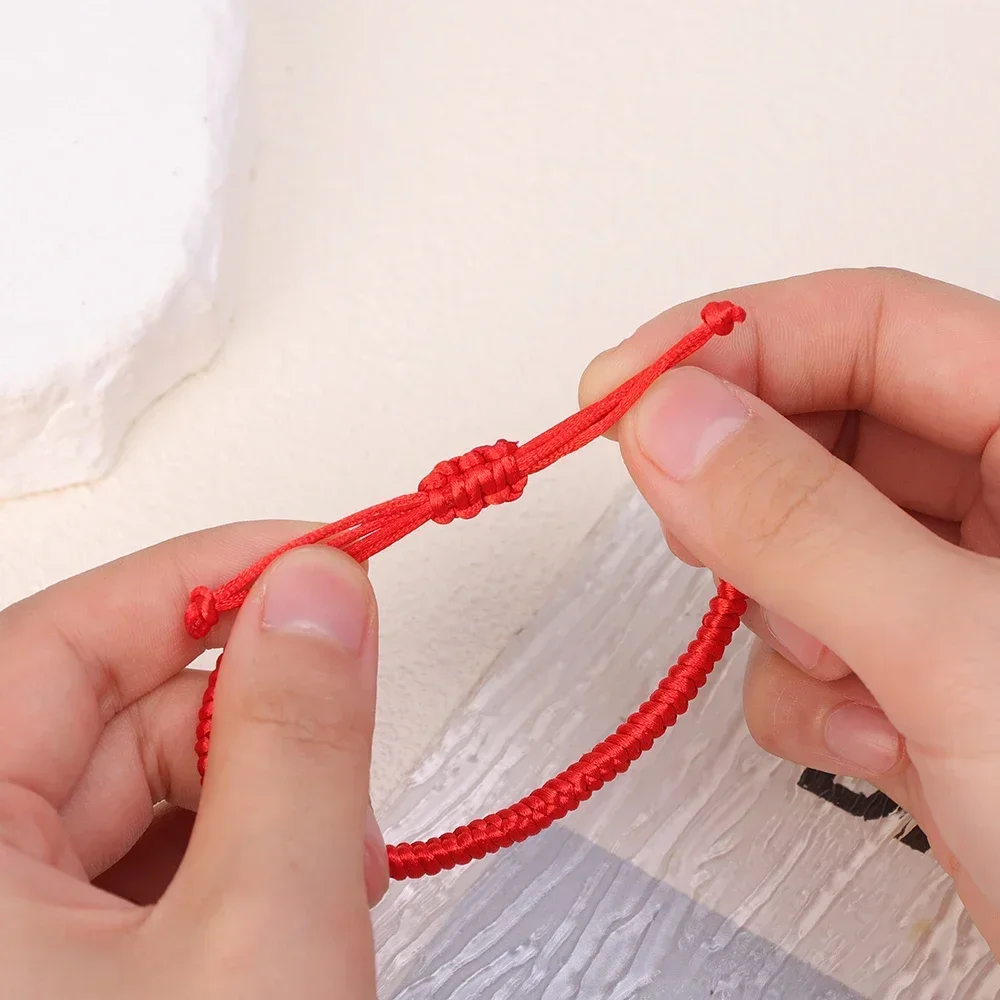 Lucky Red Thread Bracelet for Women Men Tibetan Buddhist Adjustable Handwoven Braided Rope Knots Bracelets Jewelry Wristbands