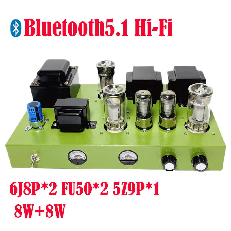 Aiyima Smsl Fu50 Classe A Amplificatore A Tubo A Vuoto Amplificatore Audio Puro Fatto A Mano 8W * 2 Bluetooth 5.1 Vu Meter Hifi Tube Amp Audio