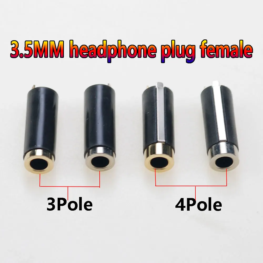 

10Pcs 3.5mm 3/4 Pole Stereo Female Socket DC 3.5 Dual Channel Audio Jack for apple Headphone plug Connector DIY Adapter