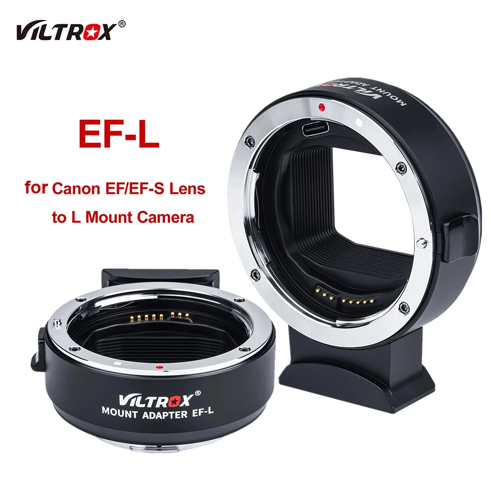 Viltrox Ef-L Adattatore Per Montaggio Obiettivo Con Messa A Fuoco Automatica Per Canon Ef Ef-S Per Fotocamera Leica Sl2 Panasonic S1 S1R S1H S5 Sigma 