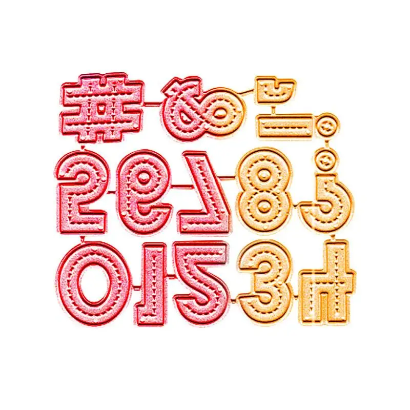

Metal Cut Die Mold Metal Embossing Scrapbook Molds Number Cutting Plates Carbon Steel DIY Die Embossing Cutting Die For Birthday