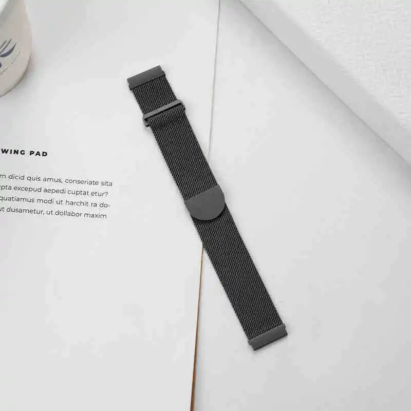 Elegant 20MM Stainless Steel Milanese Watch Band - Breathable Design