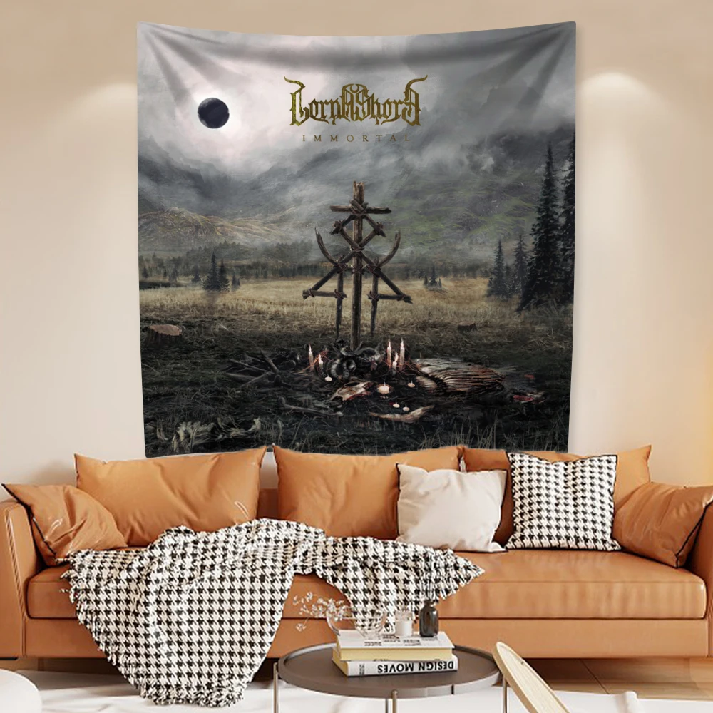 Deathcore Band Tapestry L-Lorna Shores Album Cover Wall Hanging Home Decor University Dorm Backdrop Concert Party Decoration tapestry decor